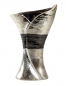 Preview: Exklusive Hochwertige Vase Höhe 27,5 cm Dekovase in Silber/Anthrazit