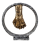 Preview: Kreis Skulptur Hand in Hand aus Kunststein – Symbol der Verbundenheit ⌀ 22 cm Dekofigur Dekoration