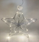 Mobile Preview: Moderner 3D Stern 30 cm silber mit LED Licht aus Metall Weihnachten Dekoration Geschenk