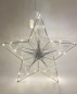 Mobile Preview: Moderner 3D Stern 40 cm silber mit LED Licht aus Metall Weihnachten Dekoration Geschenk