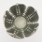 Preview: '"Moderner Kerzenhalter ''Blätter'' 23 cm x 18 cm Alu Silber Kerzen bis D: 10,5 cm"'