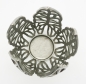 Preview: '"Moderner Kerzenhalter ''Blumen'' 23 cm x 18 cm Alu Silber Kerzen bis D: 10,5 cm"'