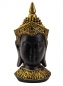 Preview: Exklusive Buddha Spardose Höhe 33 cm schwarz Buddhakopf Moderne Sparbüchse