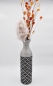 Preview: Moderne Bodenvase 50 cm Schwarz/Silber für Pampasgras Vase Blumenvase