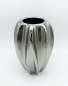 Mobile Preview: Moderne Vase 25 cm Mattsilber aus Keramik Blumenvase Deko Vase
