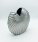Preview: Moderne Vase 22 x 22 cm Matt Silber Dekovase Blumenvase
