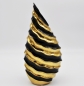 Mobile Preview: Exklusive Vase 36 cm Schwarz/Gold modern Deko Blumenvase Dekovase