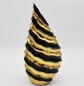 Preview: Exklusive Vase 36 cm Schwarz/Gold modern Deko Blumenvase Dekovase