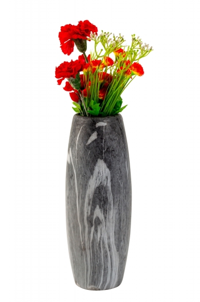 Exklusive hochwertige Blumenvase Höhe 29,5 cm Dekovase marmoriert modern