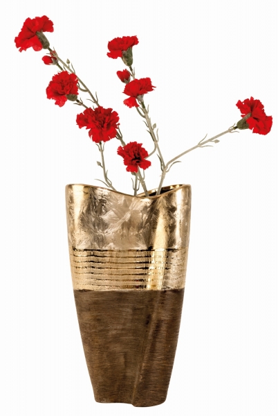 Exklusive hochwertige Vase Höhe 35 cm Dekovase in gold