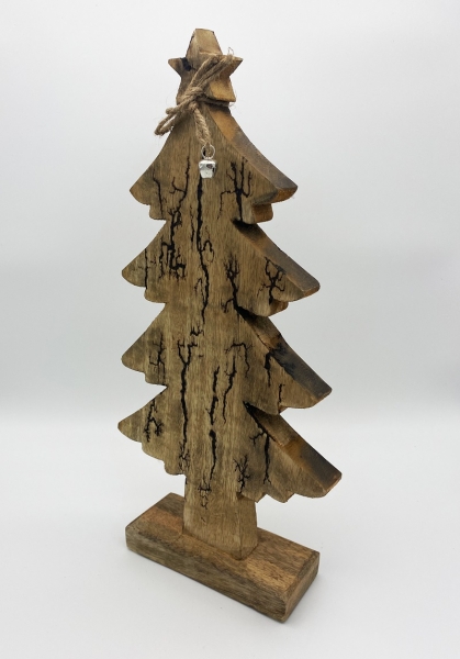 Deko Tannenbaum 40 cm Mango-Holz Weihnachten Winterdeko Tanne Dekoration