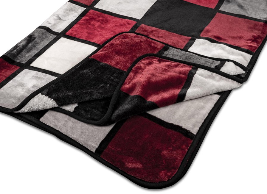 Kuscheldecke 150x200 cm Flauschig Warm Sofadecke Kuschelig Weich Decke Hochwertig rot