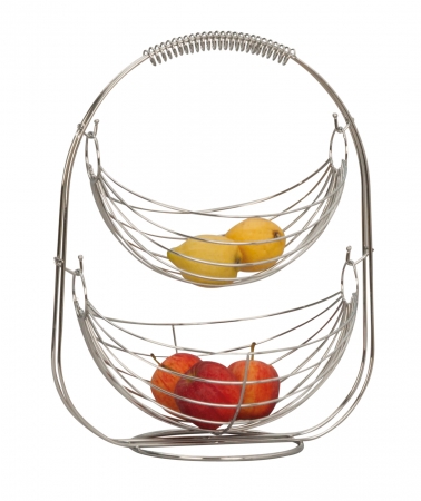 Obstschaukel mit 2 Körben Höhe 44 cm Obstschale stehend