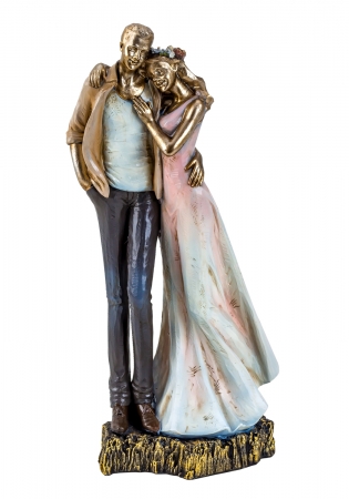 Exklusive Skulptur "Paar in Love" Höhe 27 cm Breite 12 cm Modern Couple