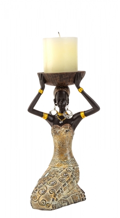 Deko Figur Afrikanische Frau - Dekoration Afrika - moderne Skulpturen - African