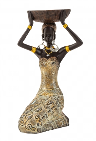 Deko Figur Afrikanische Frau - Dekoration Afrika - moderne Skulpturen - African